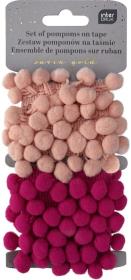 Opakowanie Zestaw pomponów na taśmie 2x1,5m Satin Gold