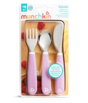 Opakowanie Zestaw stalowych sztućców dla dzieci Munchkin fioletowy