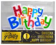 Opakowanie Zestaw świeczek urodzinowych Happy Birthday