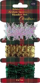 Opakowanie Zestaw tasiemek Shapes 3x1m Christmas