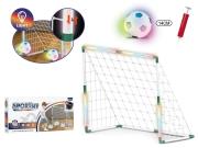 Opakowanie Zestaw z bramką LED + piłka 14cm LED + pompka