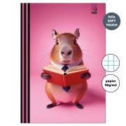 Opakowanie Zeszyt A4 32 kartki w kratkę 90g Kapibara różowa