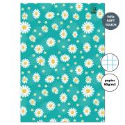 Opakowanie Zeszyt A4 32 kartki w kratkę 90g Stokrotki na turkusie