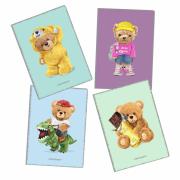 Opakowanie Zeszyt A4 32k. Linia cienka kolorowa PP Teddies 1szt.mix