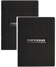 Opakowanie Zeszyt A4 48k kropki Narcissus czarny 2 sztuki