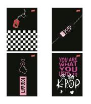 Opakowanie Zeszyt A4/60k kratka K-Pop Vibes (10szt)