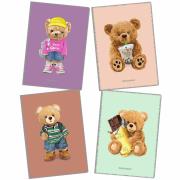 Opakowanie Zeszyt A4 60k.kratka PP Teddies 1szt.mix