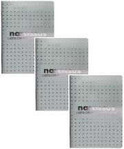 Opakowanie Zeszyt A5 56k kropki Narcissus szary 3 sztuki