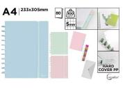 Opakowanie Zeszyt na spirali A4/80K kratka pastel MIX