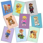 Opakowanie Zeszyt PP A5 32k.kratka Teddies 1szt.mix