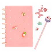 Opakowanie Zeszyt z wpinkami i akcesoriami pastel pink DPSG-011