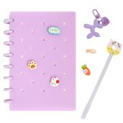 Opakowanie Zeszyt z wpinkami i akcesoriami pastel purple DPSG-008