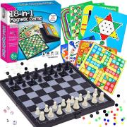 Zetaw gier planszowych 18w1 szachy. Wydawca: Trifox. Dadada.pl Opakowanie Zetaw gier planszowych 18w1 szachy