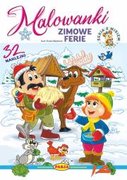 Zimowe ferie. Malowanki. Autor: Kruszewski Włodzimierz, Ernest Błędowski. Dadada.pl Okładka książki Zimowe ferie. Malowanki