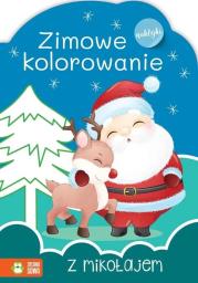 Okładka książki Zimowe kolorowanie z Mikołajem - uszkodzone