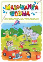 Zwierzątka na wakacjach. Malowanka wodna. Autor:   Praca zbiorowa. Dadada.pl Okładka książki Zwierzątka na wakacjach. Malowanka wodna