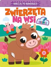 Okładka książki Zwierzęta na wsi. Naklejaj po numerkach
