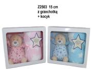 Opakowanie Zwierzęta z kocykiem i grzechotką 15cm MIX