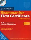 Cambridge Grammar for First Certificate with answers + CD. Autor: Hashemi Louise, Thomas Barbara. Dadada.pl Okładka książki Cambridge Grammar for First Certificate with answers + CD