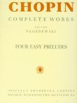 Chopin Complete Works Cztery łatwe preludia. Wydawca: Polskie Wydawnictwo Muzyczne. Dadada.pl Opakowanie Chopin Complete Works Cztery łatwe preludia
