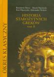 Historia starożytnych Greków tom 2. Autor: Bravo Benedetto, Węcowski Marek, Wipszycka Ewa, Wolicki Aleksander. Dadada.pl Okładka książki Historia starożytnych Greków tom 2