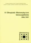 Okładka książki II Olimpiada Matematyczna Gimnazjalistów 2006/2007