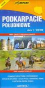 Podkarpacie Południowe mapa turystyczno krajoznawcza 1: 100 000. Autor:   Praca zbiorowa. Dadada.pl Okładka książki Podkarpacie Południowe mapa turystyczno krajoznawcza 1: 100 000