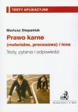 Prawo karne materialne procesowe i inne. Autor: Stepaniuk Mariusz. Dadada.pl Okładka książki Prawo karne materialne procesowe i inne