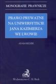 Prawo prywatne na Uniwersytecie Jana Kazimierza we Lwowie. Autor: Redzik Adam. Dadada.pl Okładka książki Prawo prywatne na Uniwersytecie Jana Kazimierza we Lwowie