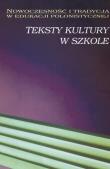 Okładka książki Teksty kultury w szkole