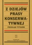 Okładka książki Z dziejów prasy konserwatywnej