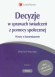 Decyzje w sprawach świadczeń z pomocy społecznej + CD. Autor: Maciejko Wojciech. Dadada.pl Okładka książki Decyzje w sprawach świadczeń z pomocy społecznej + CD