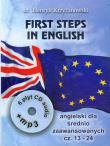 First steps in English cz.2 (13-24) Intens. kurs. Autor: dr Henryk Krzyżanowski. Dadada.pl Okładka książki First steps in English cz.2 (13-24) Intens. kurs