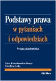 Okładka książki Podstawy prawa w pytaniach i odpowiedziach DIFIN