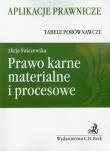 Prawo karne materialne i procesowe. Tabele... Autor: Świczewska Alicja. Dadada.pl Okładka książki Prawo karne materialne i procesowe. Tabele..