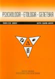 Opakowanie Psychologia etologia genetyka tom 13/2006