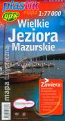 Wielkie Jeziora Mazurskie mapa turystyczna. Autor: Opracowanie zbiorowe. Dadada.pl Okładka książki Wielkie Jeziora Mazurskie mapa turystyczna