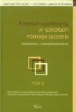 Okładka książki Kapitał społeczny w szkołach różnego szczebla tom 2