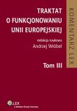 Traktat o funkcjonowaniu Unii Europejskiej t.3. Autor: Dagmara Kornobis-Romanowska, Justyna Łacny, Andrzej Wróbel  (red. nauk.). Dadada.pl Okładka książki Traktat o funkcjonowaniu Unii Europejskiej t.3