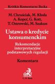 Okładka książki Ustawa o kredycie konsumenckim
