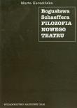 Okładka książki Bogusława Schaeffera filozofia nowego teatru
