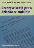 Okładka książki Rzeczywistość praw dziecka w rodzinie