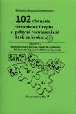 102 równania różniczkowe I rzędu. Autor: Regel Wiesława. Dadada.pl Okładka książki 102 równania różniczkowe I rzędu