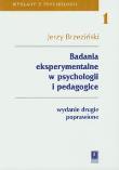 Badania eksperymentalne w psychologii i pedagogice. Autor: Brzeziński Jerzy. Dadada.pl Okładka książki Badania eksperymentalne w psychologii i pedagogice
