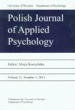 Okładka książki Polish Journal of Applied Psychology Volume 11 Number 2 2013