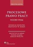 Procesowe prawo pracy Wzory pism. Autor: Baran Krzysztof Wojciech, Wujczyk Marcin, Książek Daniel. Dadada.pl Okładka książki Procesowe prawo pracy Wzory pism