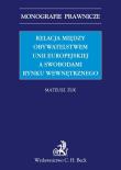Relacja między obywatelstwem Unii Europejskiej a swobodami rynku wewnętrznego. Autor: Żuk Mateusz. Dadada.pl Okładka książki Relacja między obywatelstwem Unii Europejskiej a swobodami rynku wewnętrznego