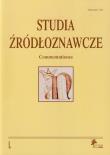 Opakowanie Studia Źródłoznawcze Commentationes