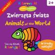Zwierzęta świata. Kolorowanki pol-ang z nakl.. Autor: Bardos Krystyna. Dadada.pl Okładka książki Zwierzęta świata. Kolorowanki pol-ang z nakl.