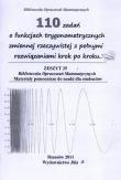 Okładka książki 110 zadań o funkcjach trygonometrycznych ...
